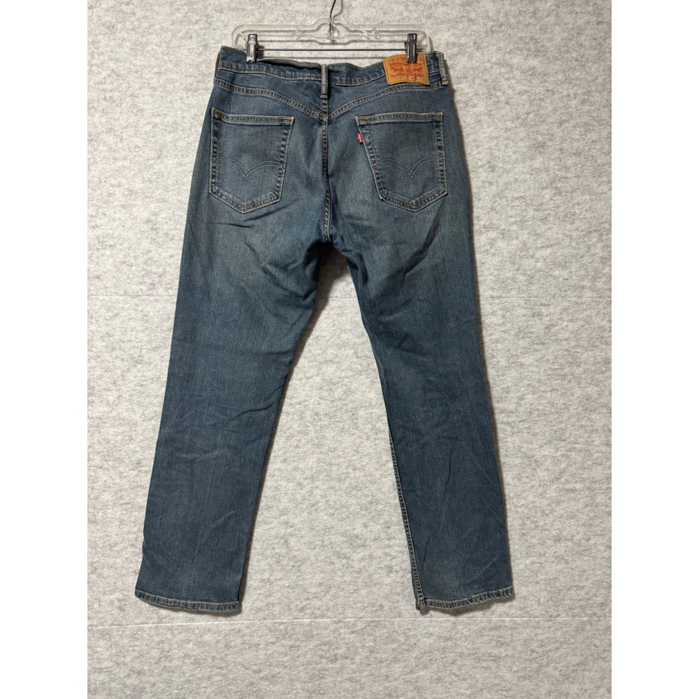 Levis 514 Mens 33x30 Medium Wash Blue Straight Leg Denim Jeans 00514-0800 - Picture 7 of 11